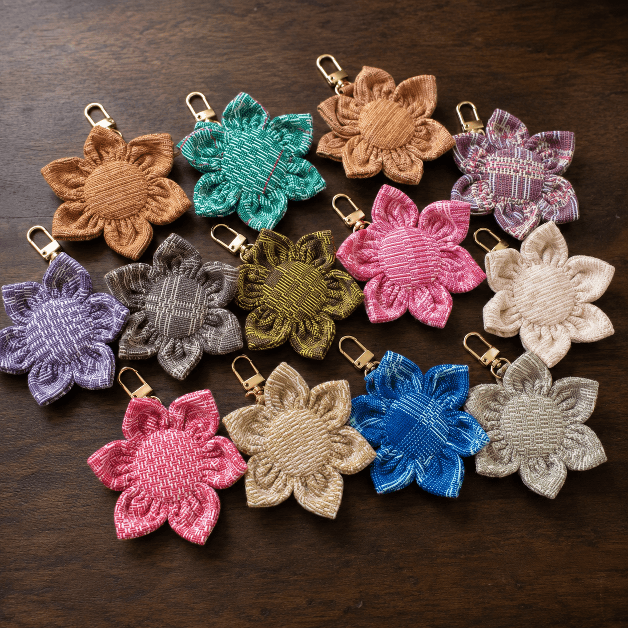 Retaso Flower Keychain – Handmade Zero-Waste Textile Accessory