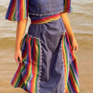 Dagat Embroidered Puff Skirt