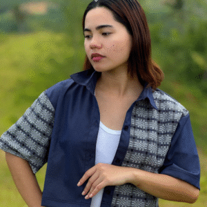 Likás Button Down Cropped Polo Shirt – Itim