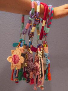 Tita Anik-Anik: Handwoven Flower Keychain & Phone Strap with Essential Oil Charm